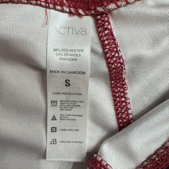 Activ8  High Waisted Tie Dye Leggings Polyester Spandex Blend Pink Size Women S - Picture 5 of 16